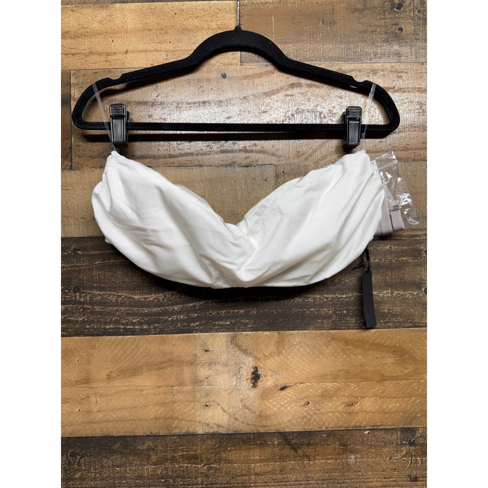 Victorias Secret Archives Swim White Twist Bandeau Bikini Top XL NWT 11265311